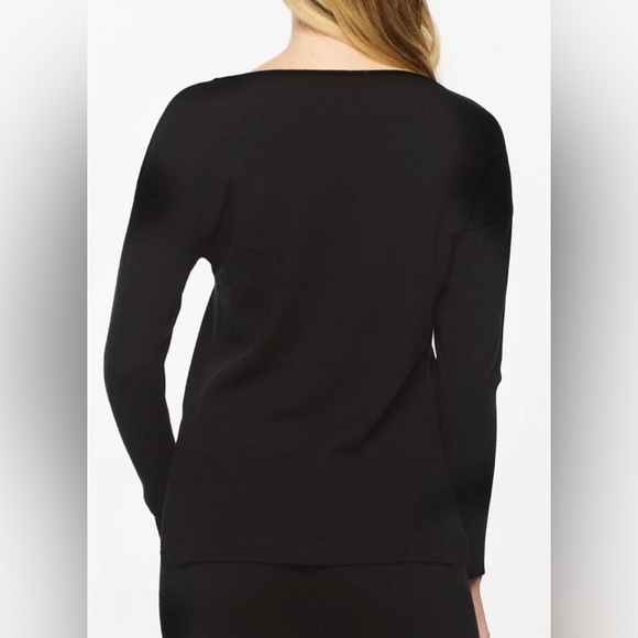 Felina Black Soft Scoop Neck Longsleeve Top Size Medium (8-10) NWT - Picture 2 of 13